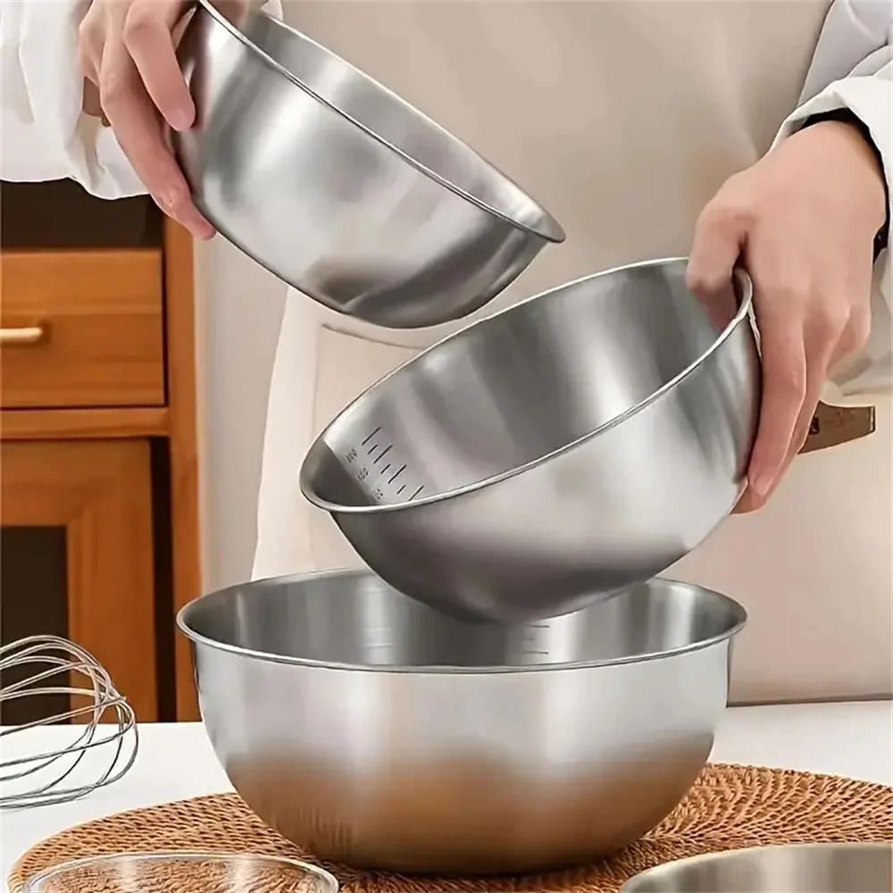 Kitchen Gadgets Organizer - Set Mangkuk Pencampur Baja Tahan Karat