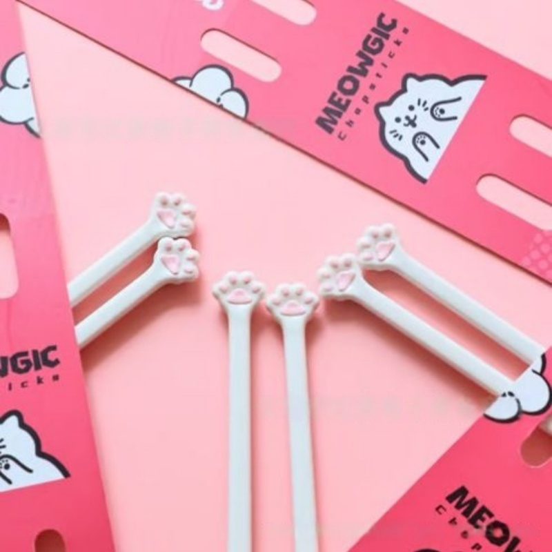 Kitchen Helper Gadgets - 1 Pasang Sumpit Kaki Kucing untuk
