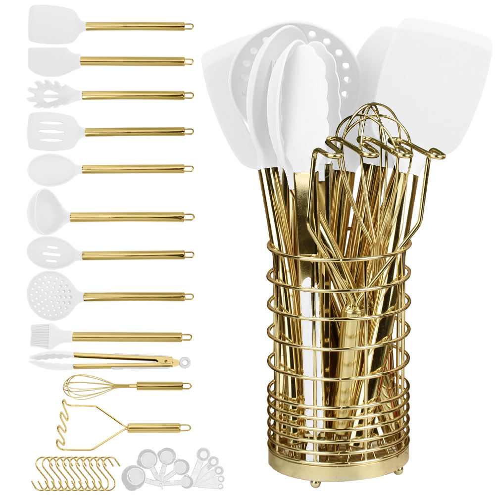 Kitchen Gadgets Gold - Set Alat Masak 15-Potong, Peralatan Masak
